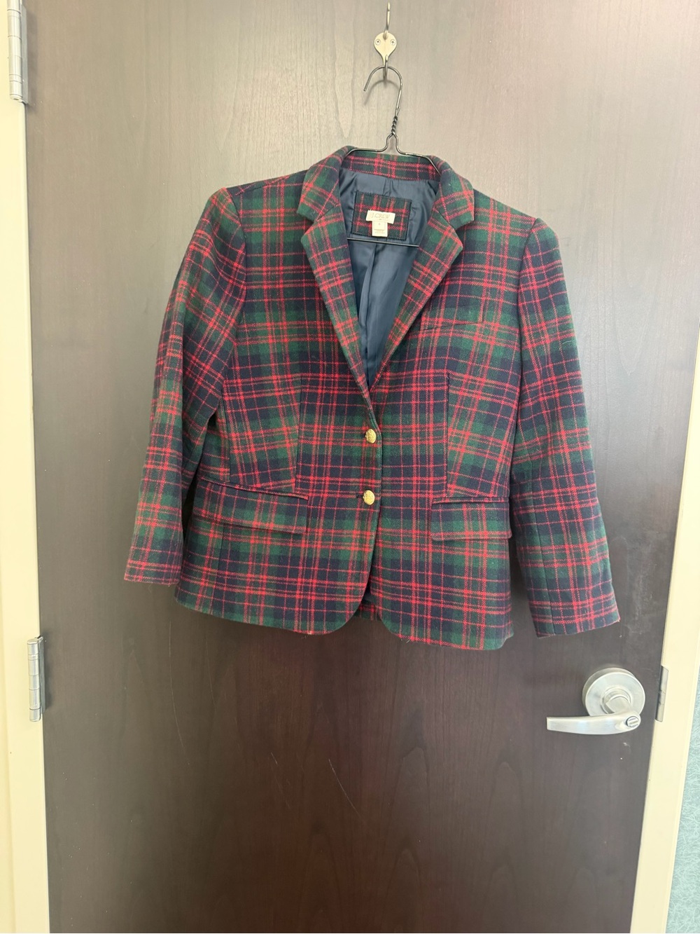 J. Crew Schoolboy Plaid Wool-Blend Women’s Blazer Size 6